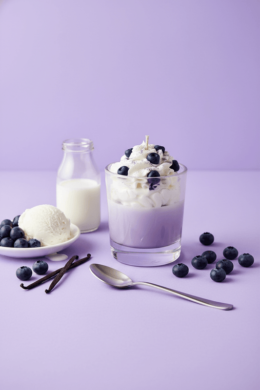 Blueberry Vanilla Milkshake Candle - CandleCrushByFrankie
