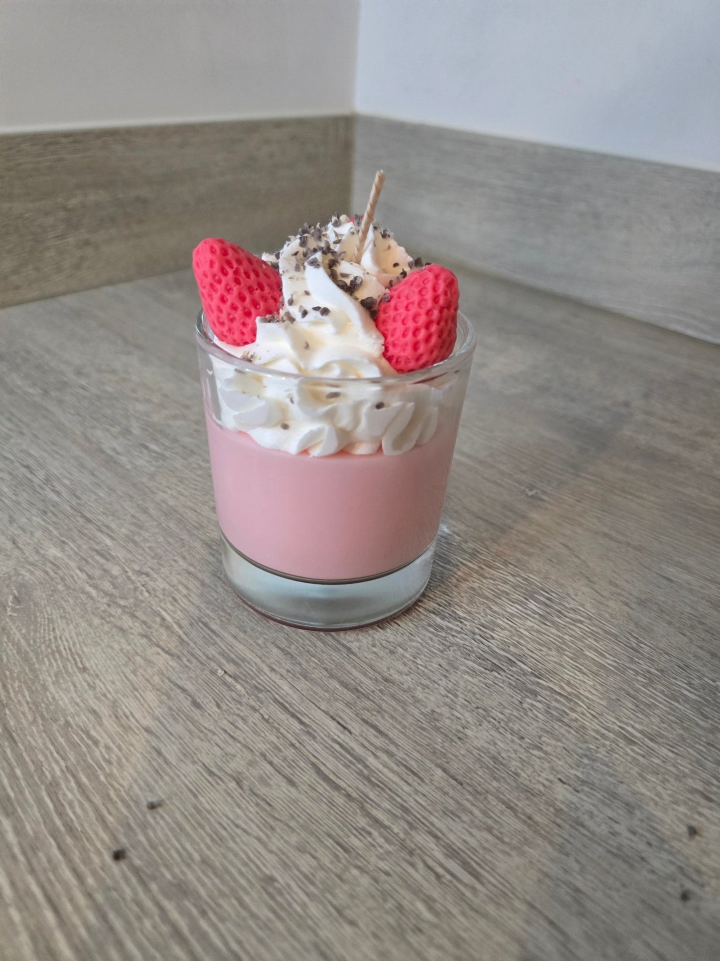 Strawberry Milkshake Candle - CandleCrushByFrankie