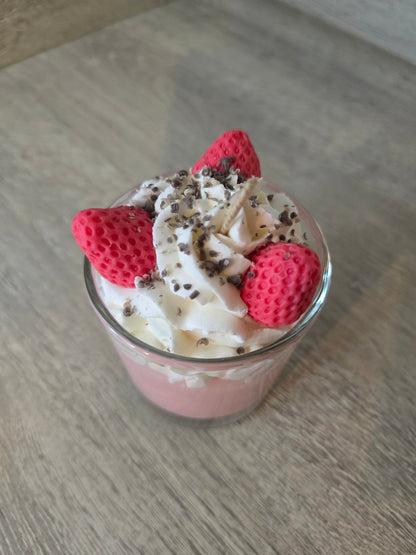 Strawberry Milkshake Candle - CandleCrushByFrankie