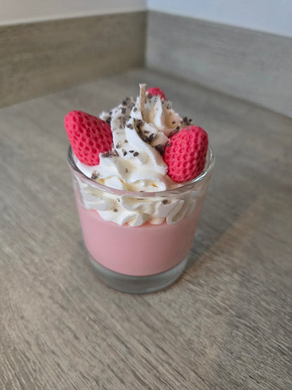 Strawberry Milkshake Candle - CandleCrushByFrankie